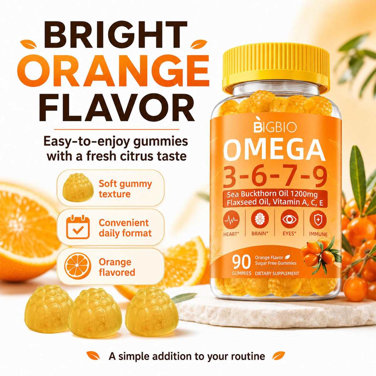 BIGBIO Gummies Omega 3-6-7-9 1200mg pot ouvert