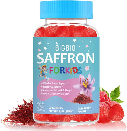 BIGBIO gummies Saffron pour enfants 90 gummies pot