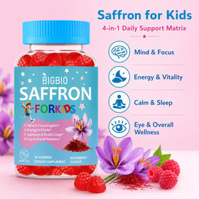 BIGBIO gummies Saffron pour enfants, présentation en famille