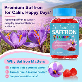 BIGBIO gummies Saffron pour enfants, texture des gummies