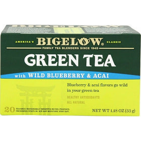 Bigelow Tea Thé Vert aux Myrtilles 20 Sachets vue de face