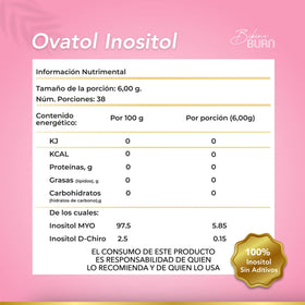 Bikini Burn Inositol 6g Poudre Pure, contenu en poudre