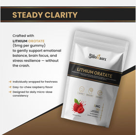 BiloRaux Lithium Orotate 5mg Gummies sur une table