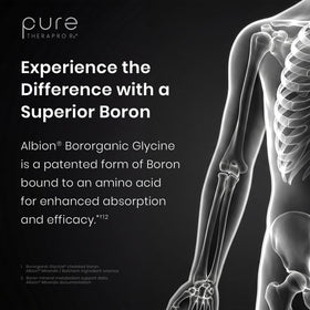 Bio Boron 30mg Pure Therapro Rx avec une main tenant le flacon
