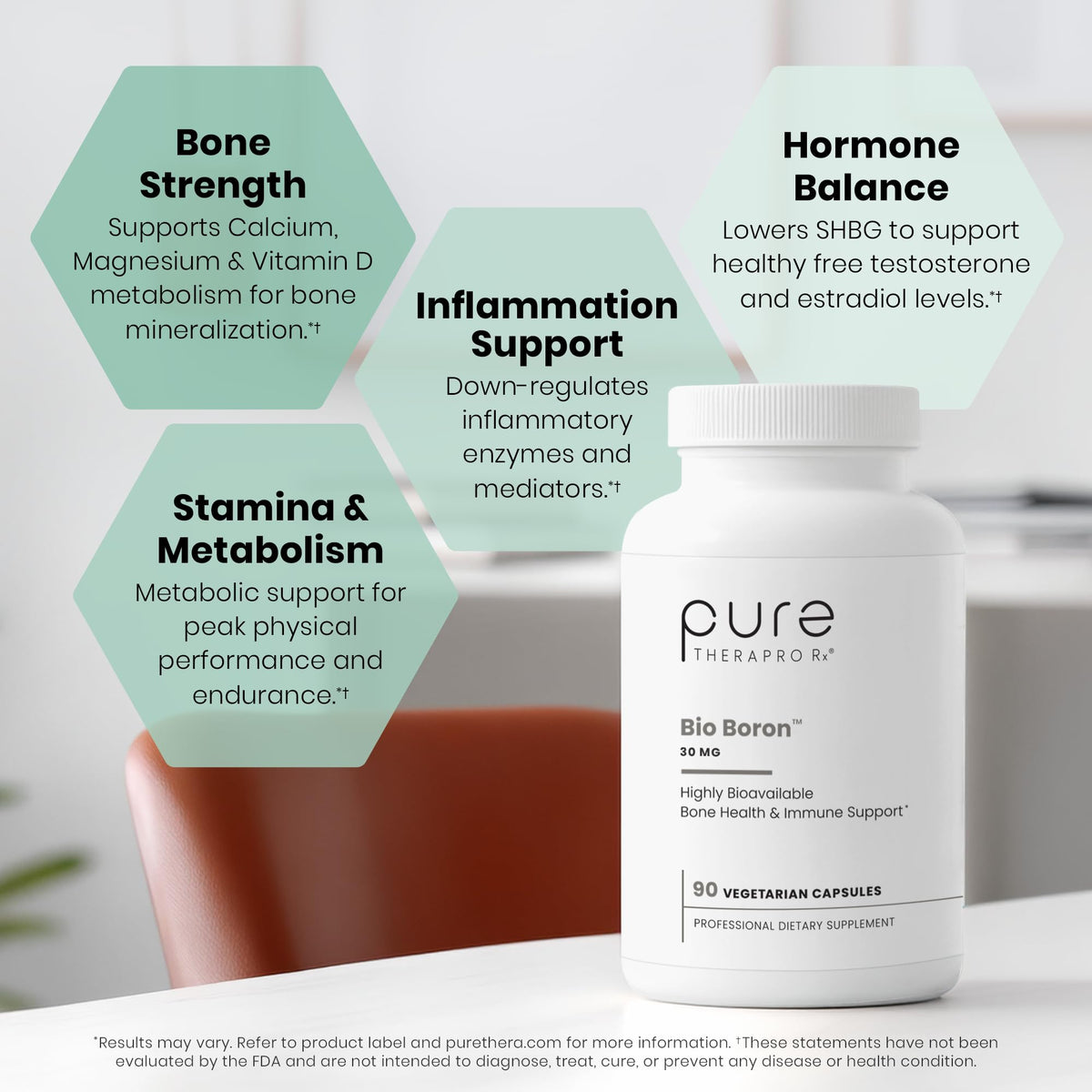 Bio Boron 30mg Pure Therapro Rx sur fond blanc