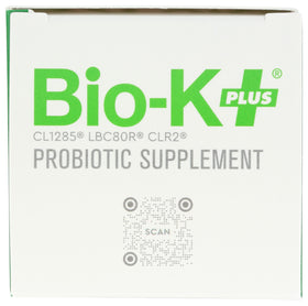 Bio-K Plus 50 milliards probiotiques capsules végétales vue de côté
