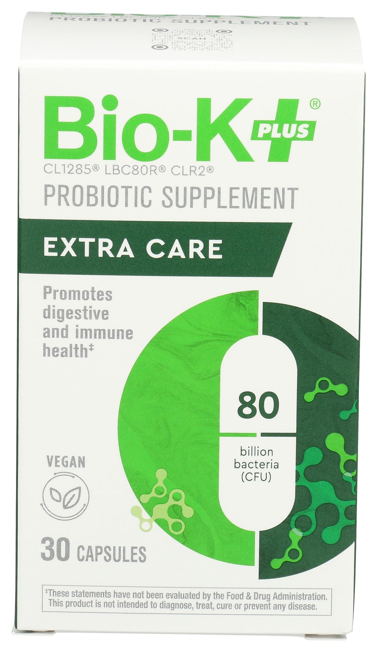 Bio-K Plus Complément Alimentaire Probiotique 30 Capsules, vue de face