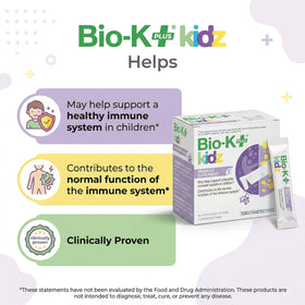 Bio-K Plus Poudre Probiotique Enfant mélange dans un verre