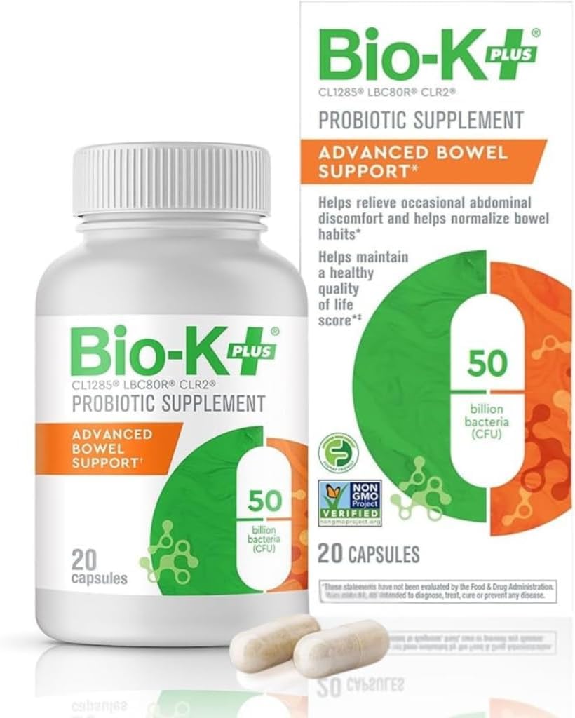 Bio-K Plus Probiotique Avancé 50B CFU Vegan 20 Capsules - vue de face