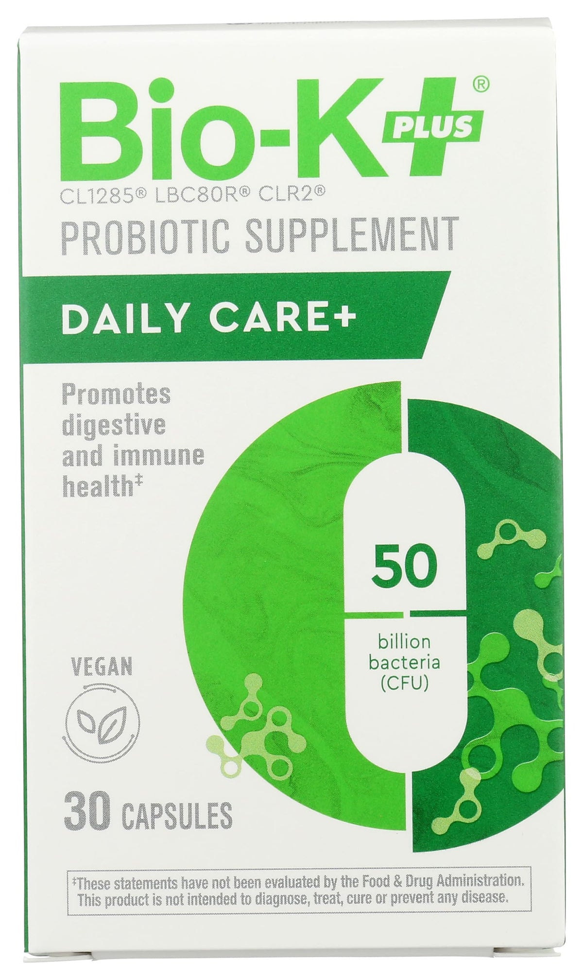 Bio-K Plus Probiotiques 50 Milliards boîte avant