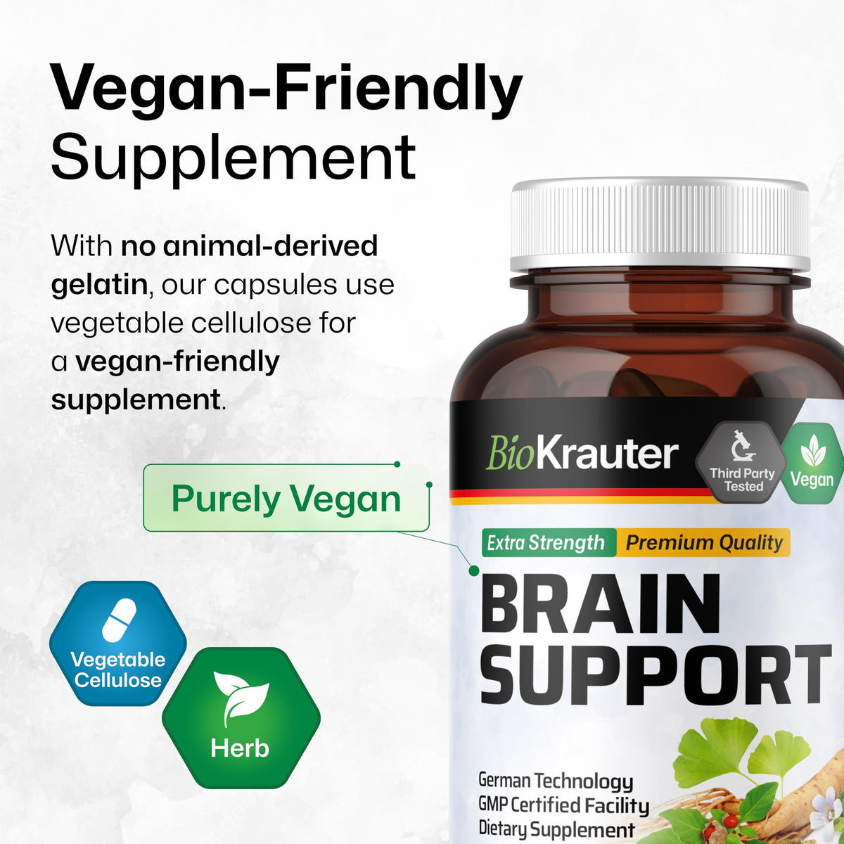 BIO KRAUTER boîte de 100 capsules montrant les dimensions