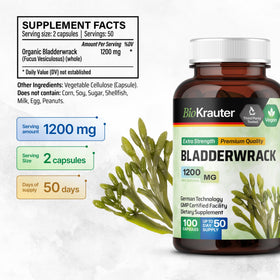 BIO KRAUTER capsules d'algue varech avec gobelet d'eau, mise en scène