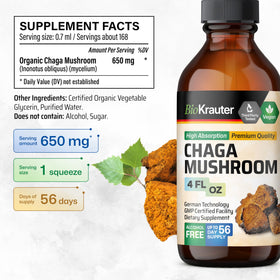 BIO KRAUTER Champignon Chaga 120 ml goutte à goutte