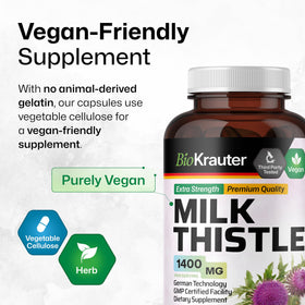 BIO KRAUTER Chardon-Marie 250 capsules sur une table