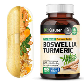 BIO KRAUTER Complément Alimentaire Curcuma Boswellia 100 Capsules vue avant