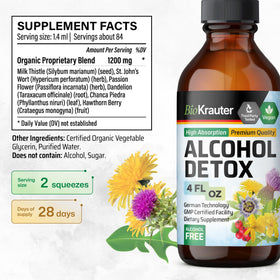 BIO KRAUTER Détox Alcool 4 Fl.Oz gouttes dans un verre