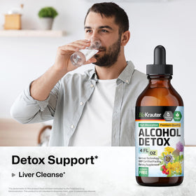 BIO KRAUTER Détox Alcool 4 Fl.Oz vue arrière avec ingrédients