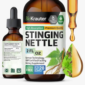 BIO KRAUTER Extrait d'Ortie 141g devant sur fond blanc