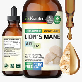 BIO KRAUTER Extrait de Lion's Mane 120 ml vue avant avec étiquette
