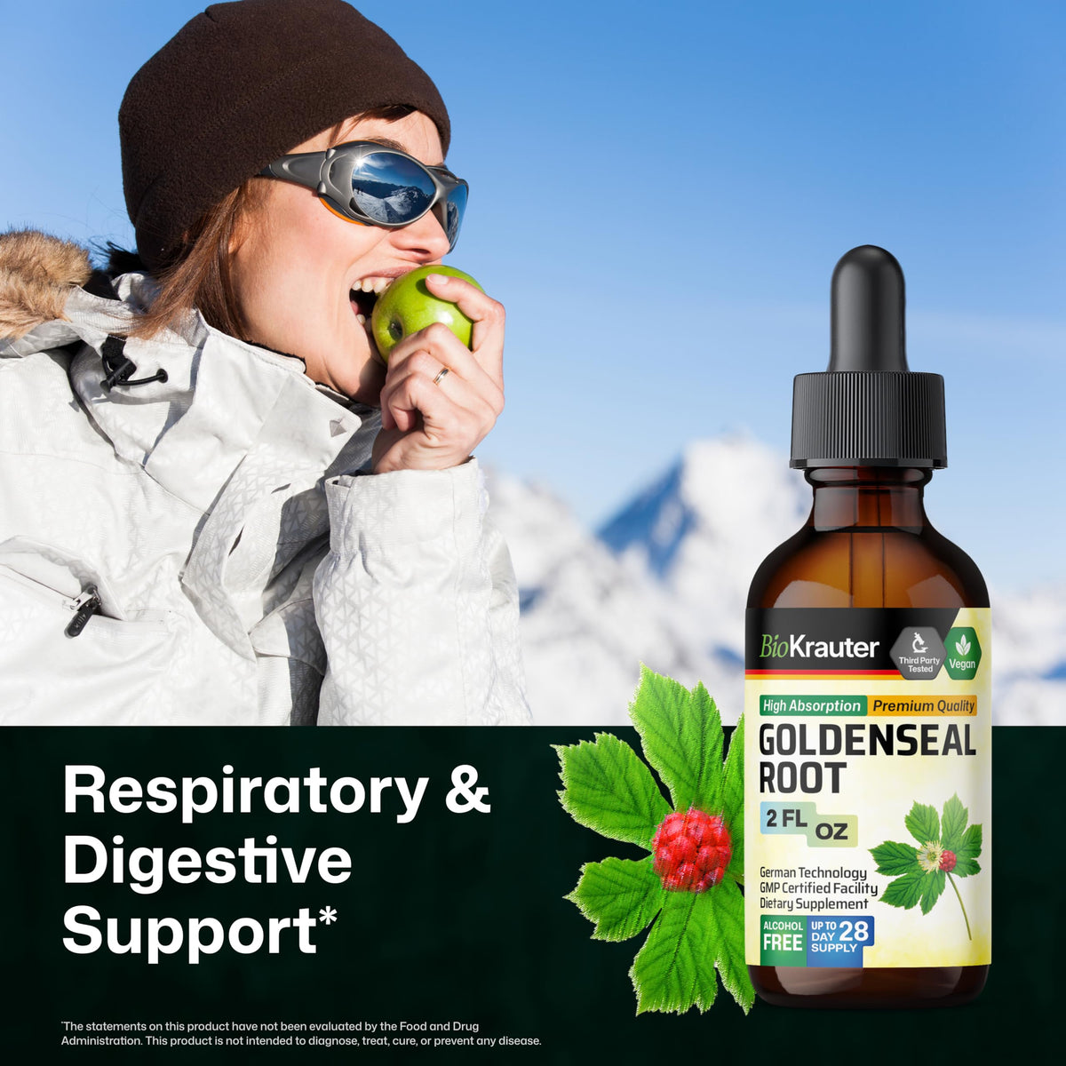 BIO KRAUTER Teinture de Goldenseal avec goutteuse
