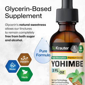 BIO KRAUTER Yohimbine 2 Fl.Oz flacon sur fond neutre
