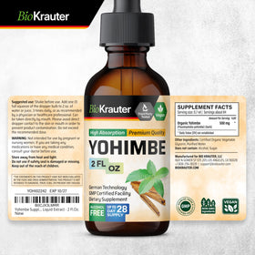 BIO KRAUTER Yohimbine 2 Fl.Oz ingrédients affichés