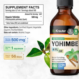 BIO KRAUTER Yohimbine flacon ouvert montrant le compte-gouttes