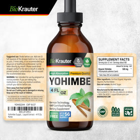 BIO KRAUTER Yohimbine flacon sur fond naturel