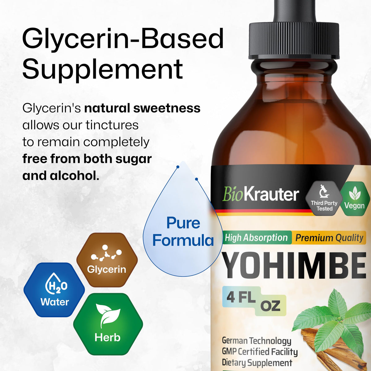 BIO KRAUTER Yohimbine flacon sur une table