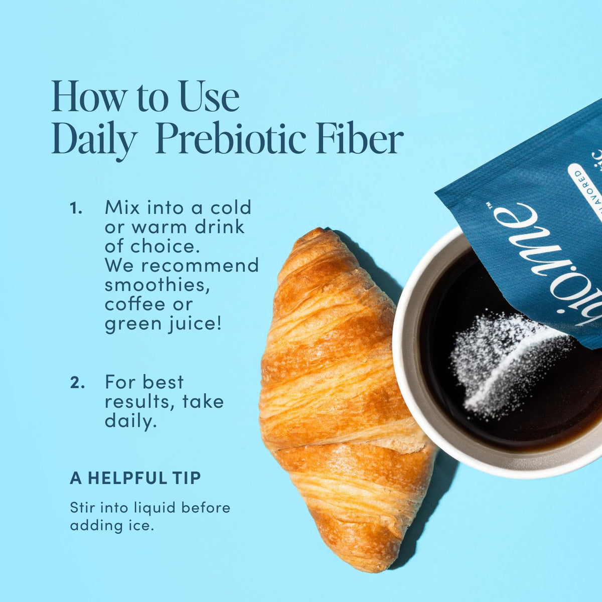 Bio.me Poudre de Fibre Prébiotique étiquette de produit