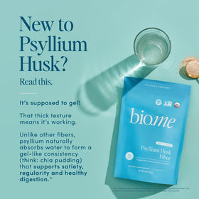 Bio.me Psyllium Husk Fiber 340g - étiquette avec ingrédients
