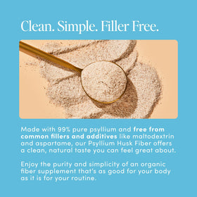 Bio.me Psyllium Husk Fiber 340g - présentation du produit sur une table