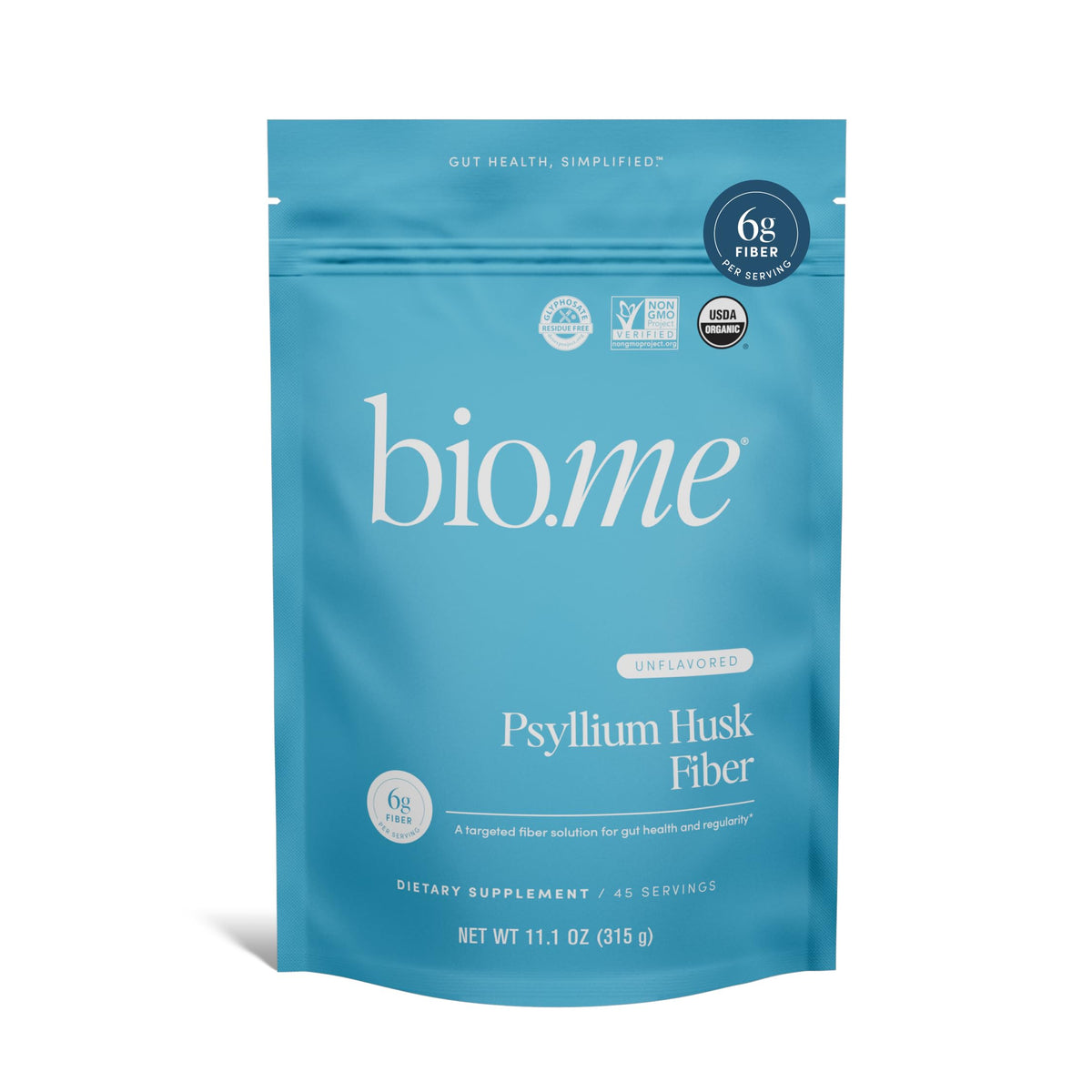 Bio.me Psyllium Husk Fiber 340g - vue avant du produit