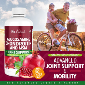 Bio Naturals Glucosamine Chondroitin MSM 32 fl oz en utilisation quotidienne