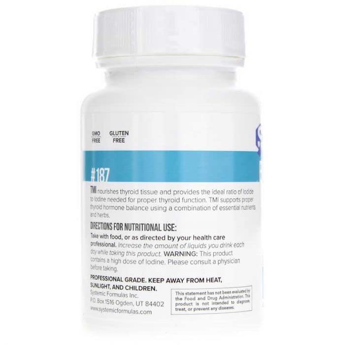 Bio Nutrient 60 capsules de complément iode avec un verre d'eau