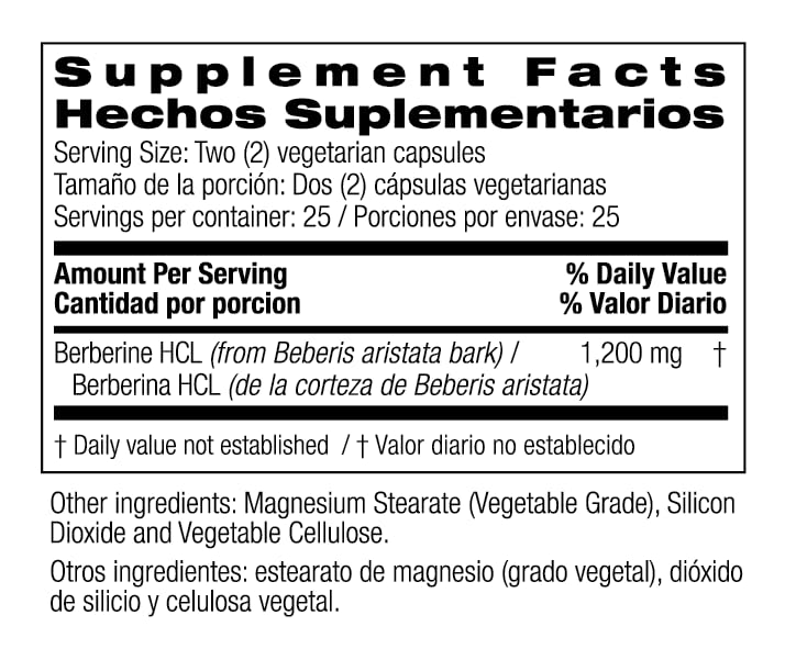 Bio Nutrition Berbérine Avancée gélules végétariennes avec ingrédients naturels