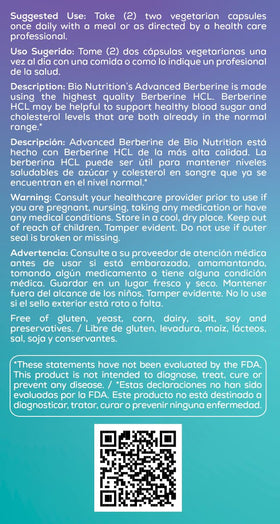 Bio Nutrition Berbérine Avancée gélules végétariennes ouvertes