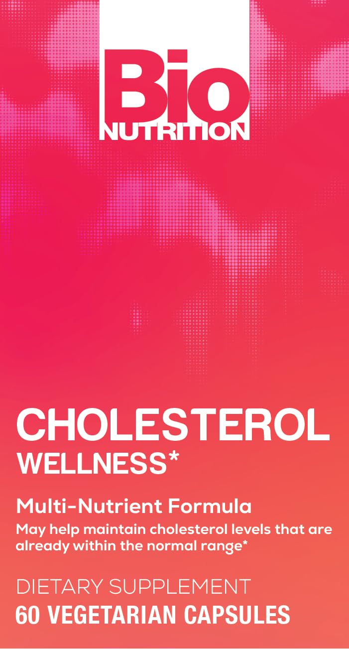 Bio Nutrition Cholesterol Wellness 60 capsules avec fond naturel