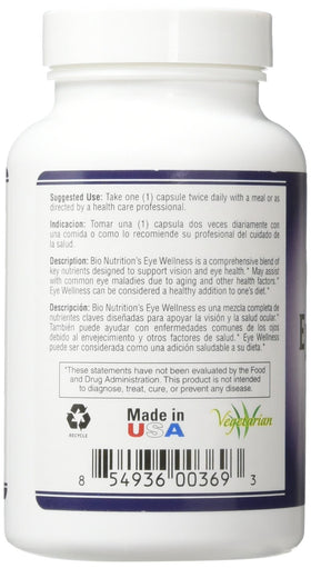 Bio Nutrition Compléments Alimentaires Oculaires 60 Capsules vue latérale