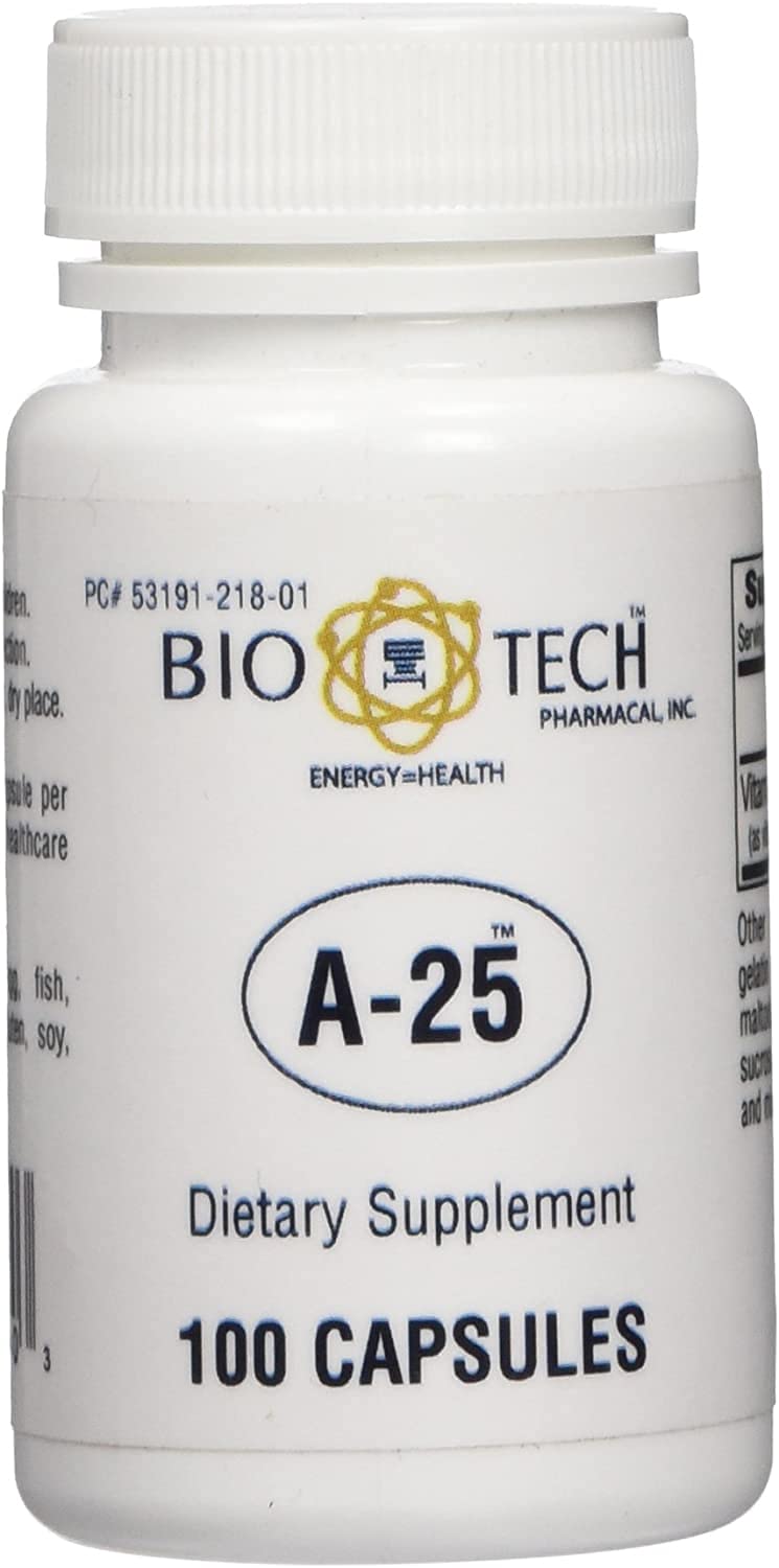 Bio-Tech Pharmacal A-25 complément alimentaire 100 capsules face