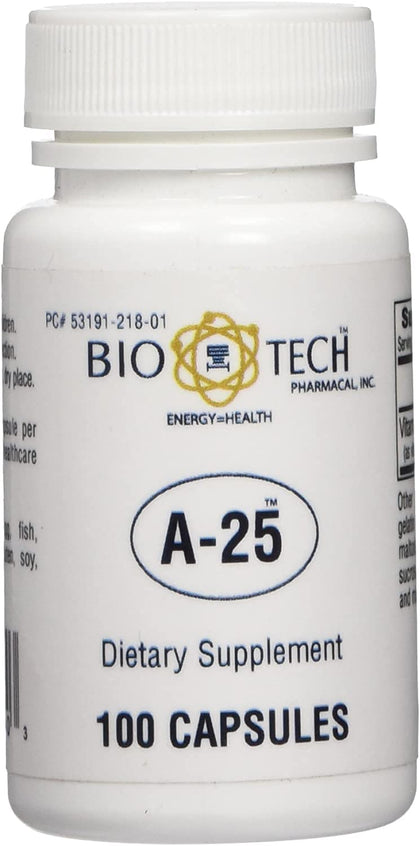 Bio-Tech Pharmacal A-25 complément alimentaire 100 capsules face