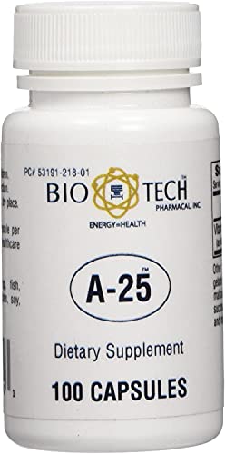 Bio-Tech Pharmacal A-25 sur une table avec d'autres compléments