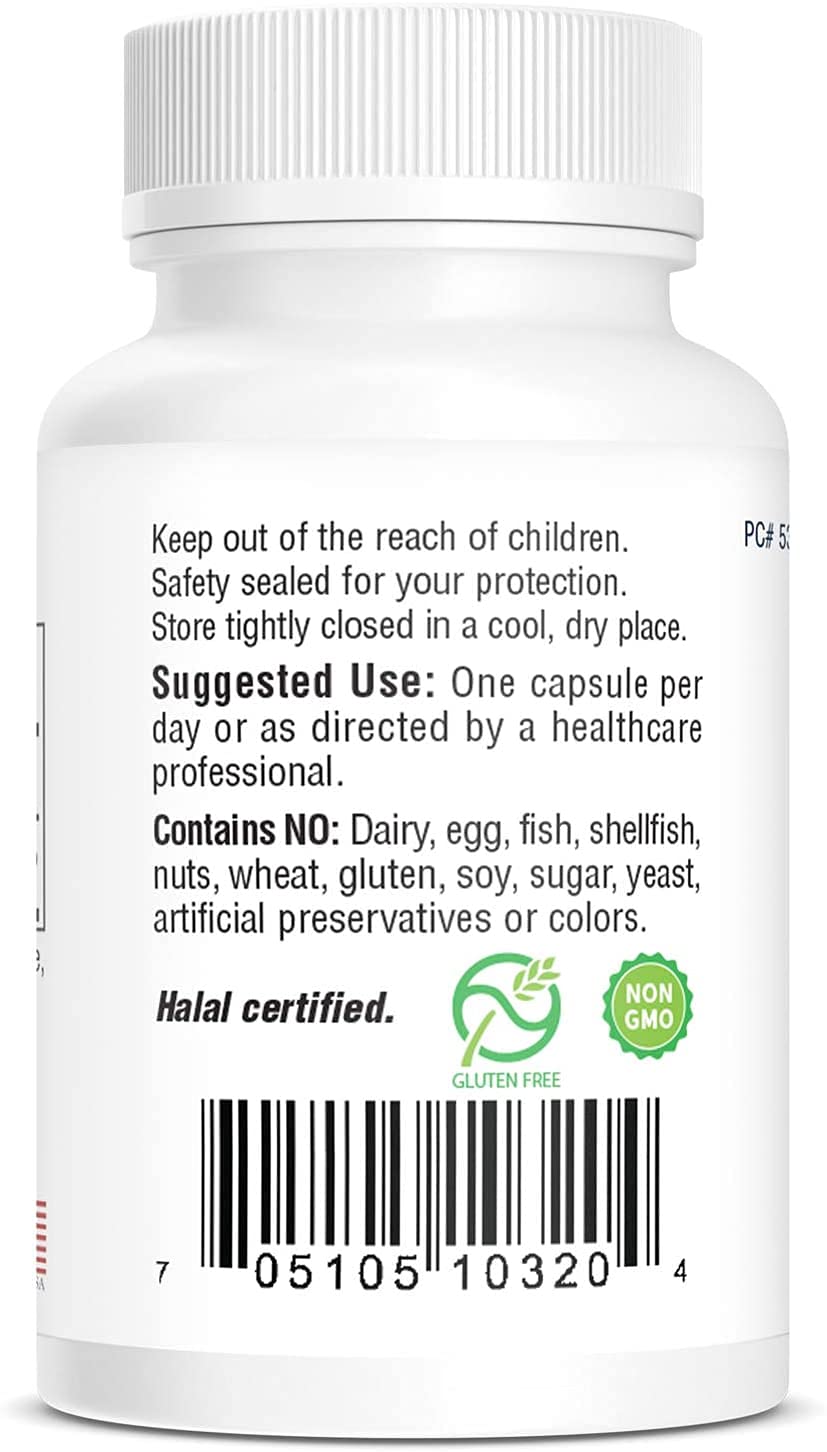 Bio-Tech Pharmacal Acide Folique 5 mg capsules sur fond neutre