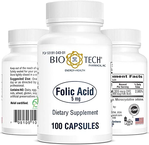 Bio-Tech Pharmacal Acide Folique 5 mg dans un environnement de santé
