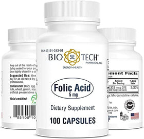 Bio-Tech Pharmacal Acide Folique 5 mg dans un environnement de santé