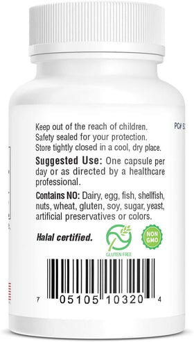Bio-Tech Pharmacal Acide Folique 5mg capsules ouvertes sur une surface