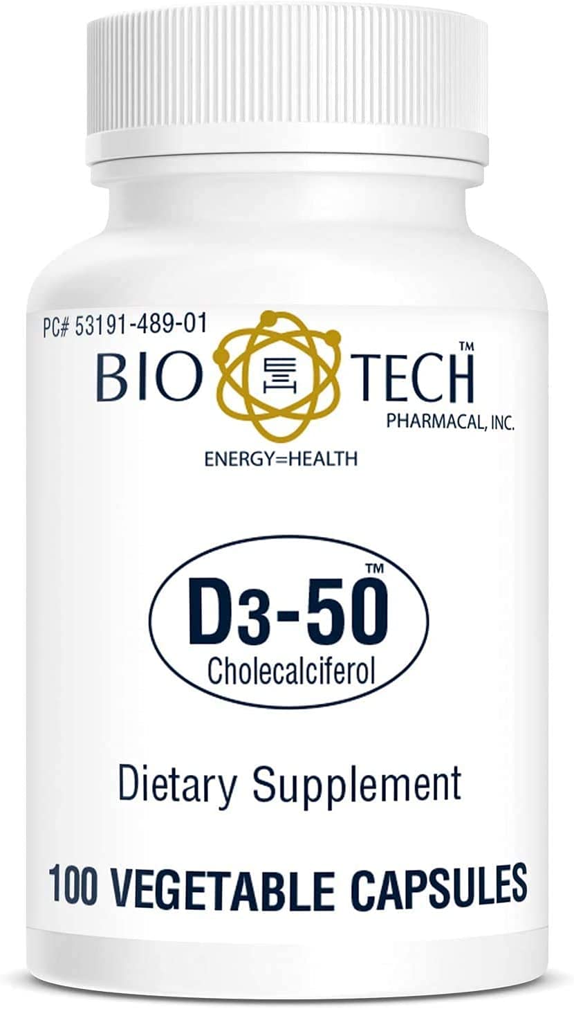 Bio-Tech Pharmacal D3-50 50 000 UI boîte de 100 capsules végétales