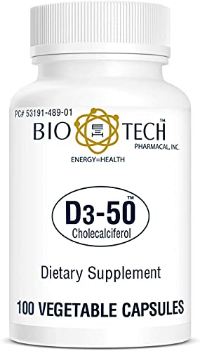 Bio-Tech Pharmacal D3-50 50 000 UI capsules végétales ouvertes