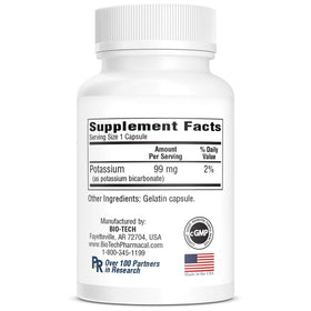 Bio-Tech Pharmacal Potassium Bicarbonate avec arrière-plan naturel