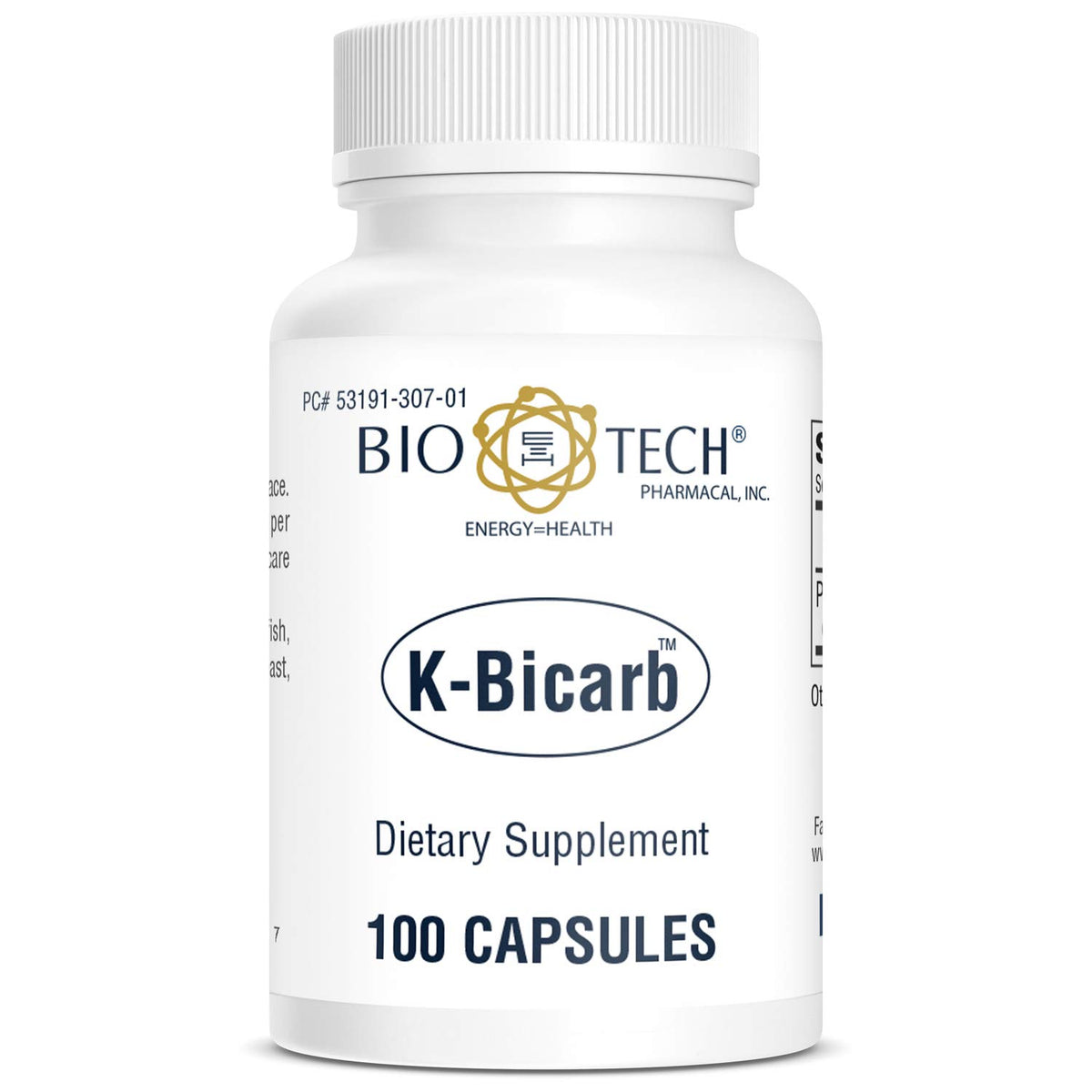 Bio-Tech Pharmacal Potassium Bicarbonate flacon avec étiquette